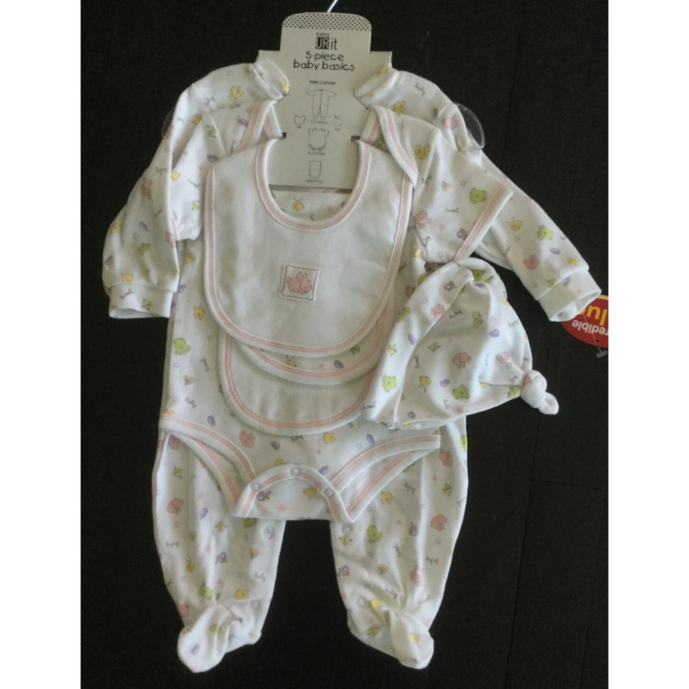 New Baby UR It, 5 Piece Baby Basics NWT Girl 3-6 MONTHS (T36) 0112